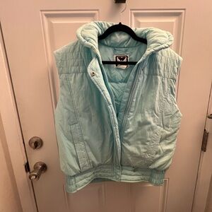 Vintage Obermeyer Light Blue Women's Puffer Vest